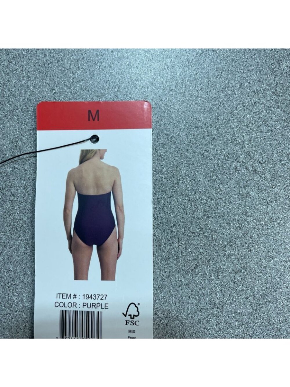 NWT DKNY Women's M Purple Strapless One-Piece Swimsuit Adjustable Straps B1729 - Picture 10 of 14